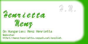 henrietta menz business card